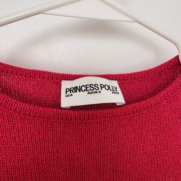 Princess Polly Red Knit Tank - Picture 2 of 2